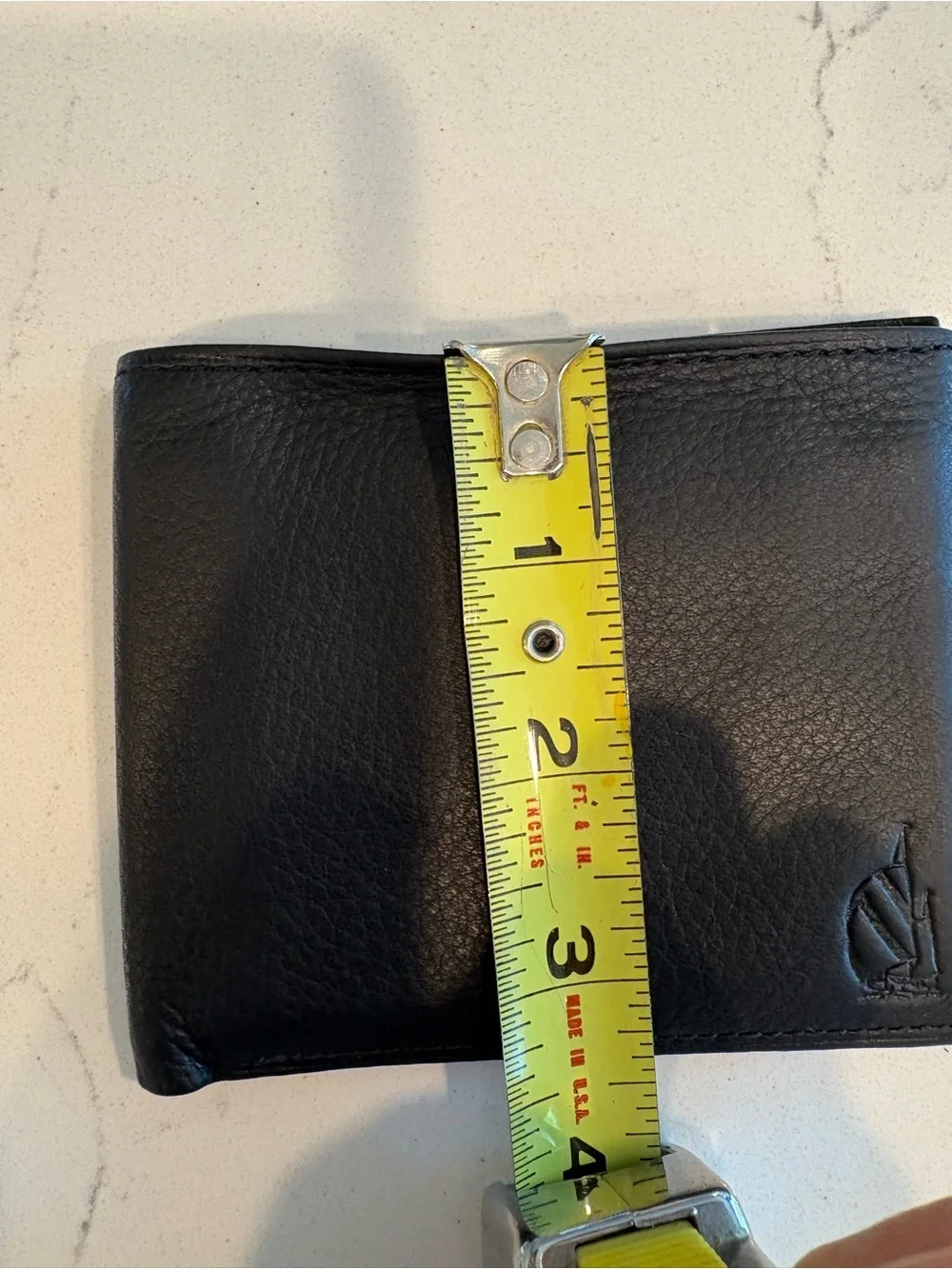Nautica Classic Black Leather Men's Bifold Wallet